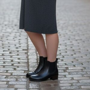 Cole Haan Black Leather Ankle Boots